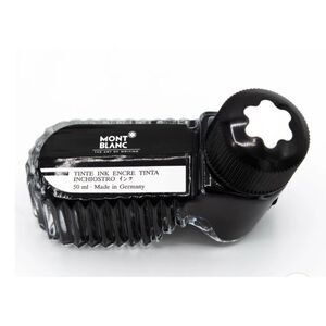 Montblanc Fountain Pen Ink Bottle 50ml in Black Permanent / New